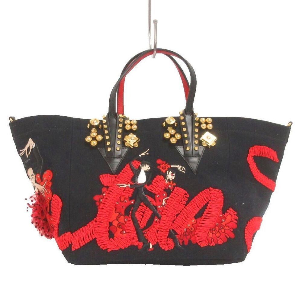 Christian Louboutin Flamencabas Flamenco inspi red shoulder bag red black